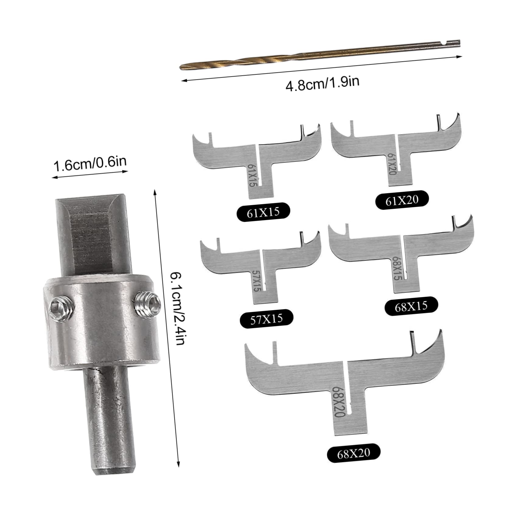 Kit de Herramientas para Fresadora de Madera Fresa de Acero Alto para Cortar Anillos y Fabricar Pulseras de Madera de 1 Set, Adecuado para Manualidades