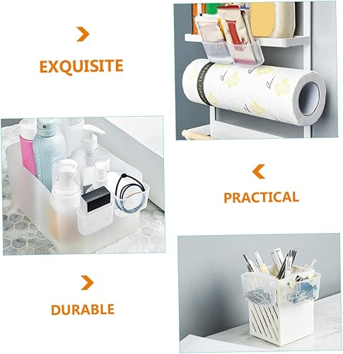 Miniatura 3 de BESTonZON Caja de 4 piezas para refrigerador de puerta lateral, caja de almacenamiento de escritorio, organizador de congelador, mini contenedores