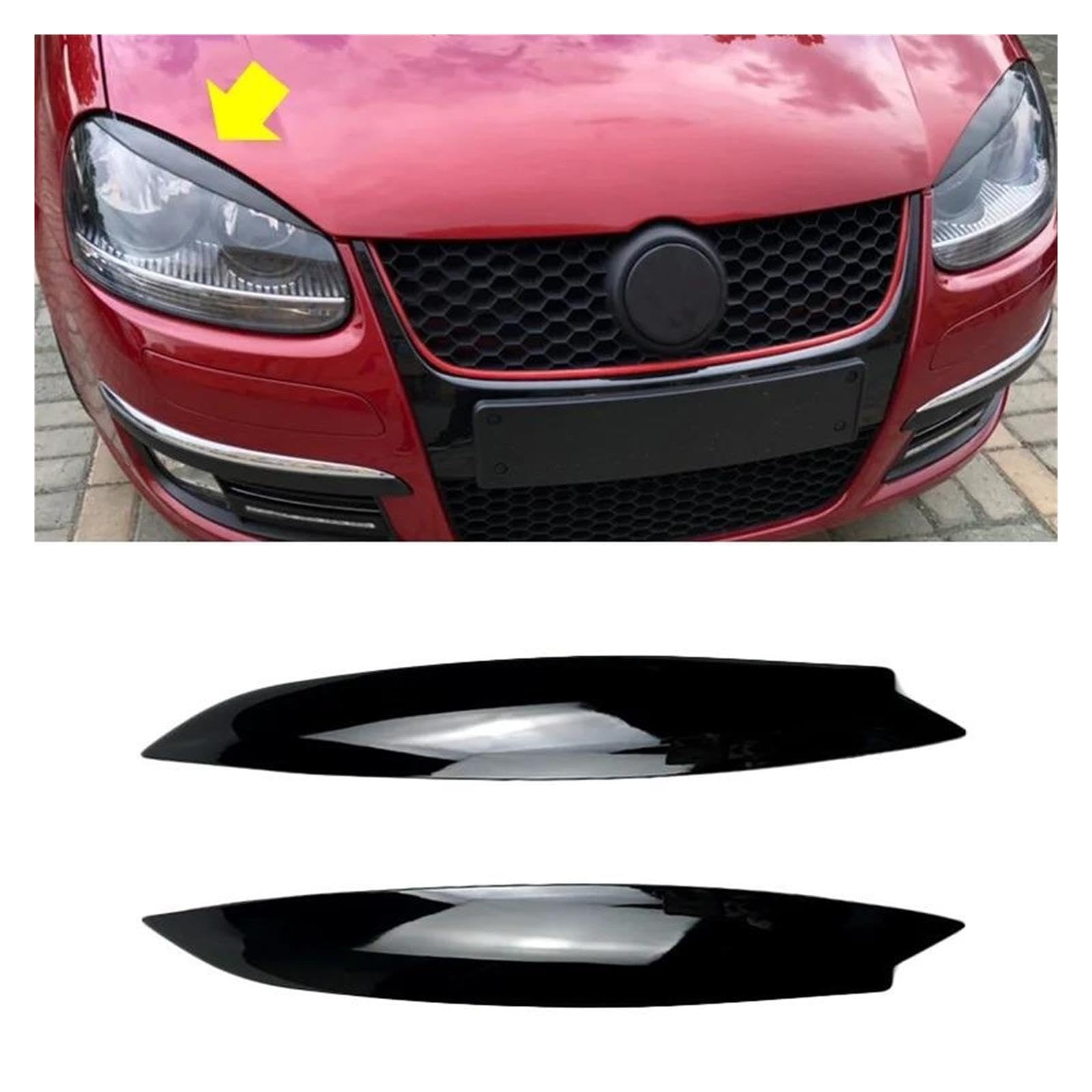 Scheinwerfer-Augenlider-Augenbrauenabdeckung, Kompatibel Mit VW Golf 5