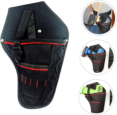 Miniatura 6 de Bolsa de cinturón de taladro eléctrico para hombre, bolsas de herramientas de carpintero, bolsa de herramientas de carpintero, bolsa de transporte