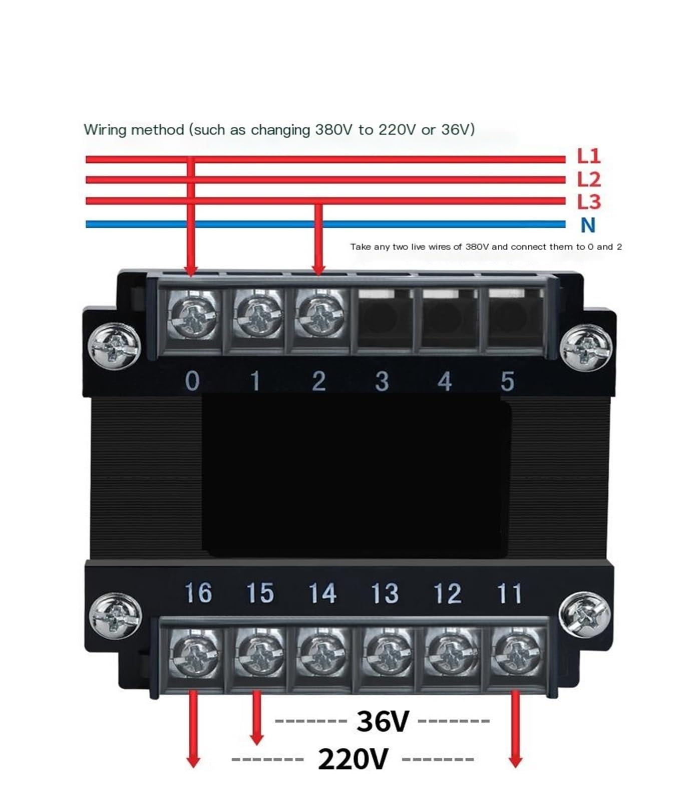 Transformador de control de máquina herramienta de aislamiento monofásico BK-100VA(Input 380 output 220)