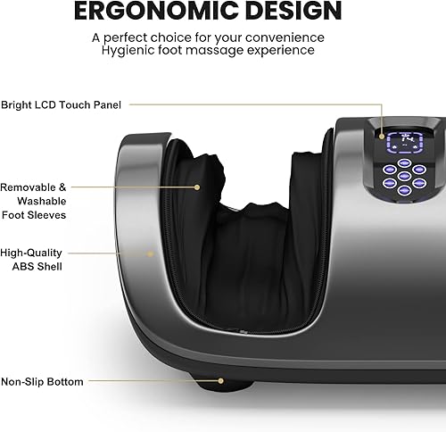 Miniatura 6 de MEDIMALL Shiatsu - Masajeador de pies amasado y balanceo de pies con calor pantalla táctil LCD control remoto 3 modos automáticos máquina