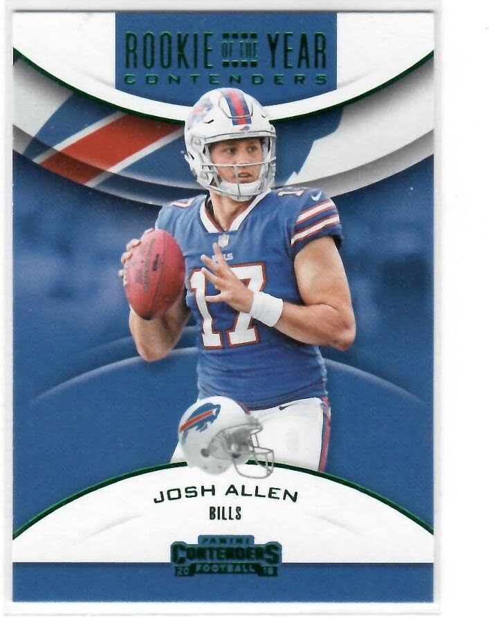 2018 Panini Contenders Rookie of the Year Contenders Emerald #RYA-JA Josh Allen Buffalo Bills NFL Football Card NM-MT