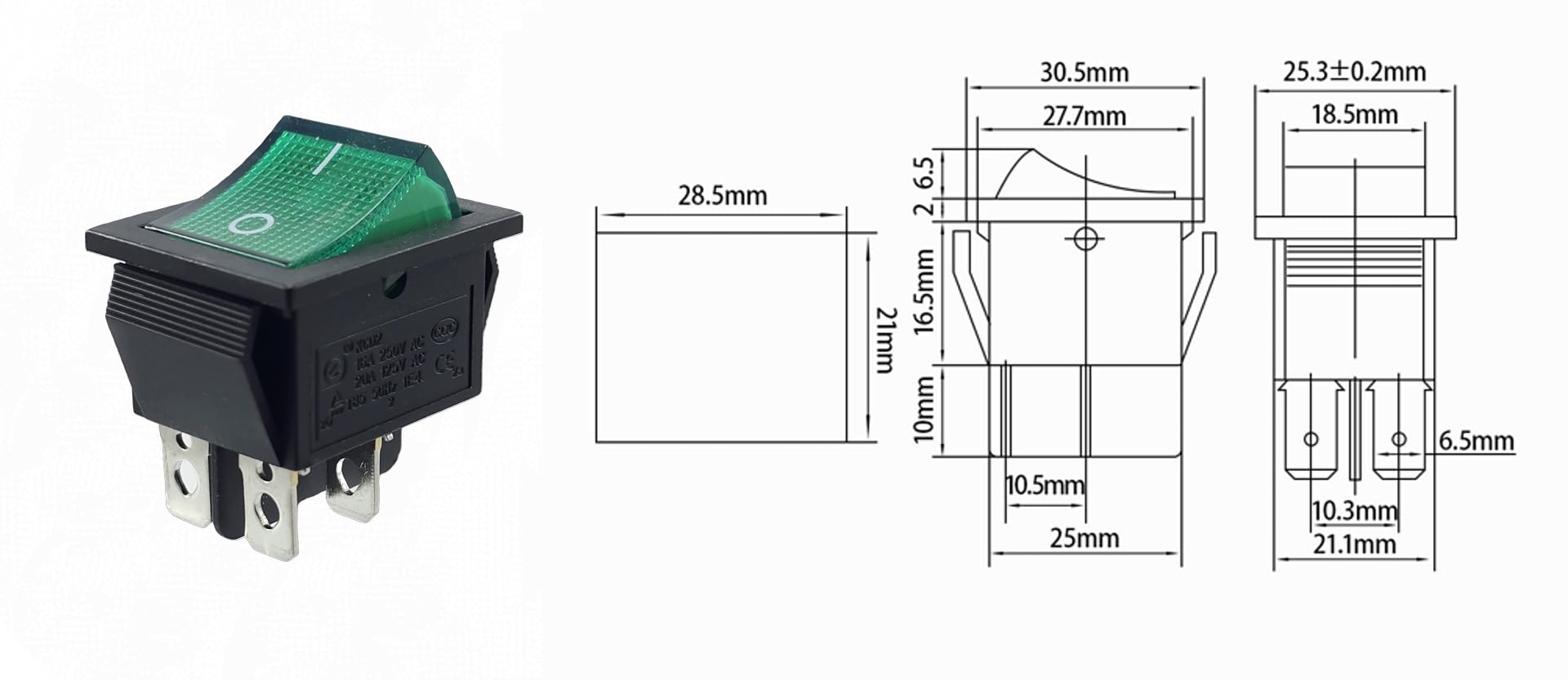 Illuminated Rocker Switch Numatic Illuminated Red Rocker Switch