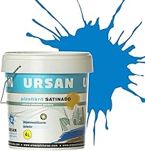 Ursan - Plastikril Satinado | Pintura Exterior Satinada - Pintura Impermeabilizante - Indicada para Fachadas con Alta Resistencia a Agentes Atmosféricos - AZUL BILBAO 4L