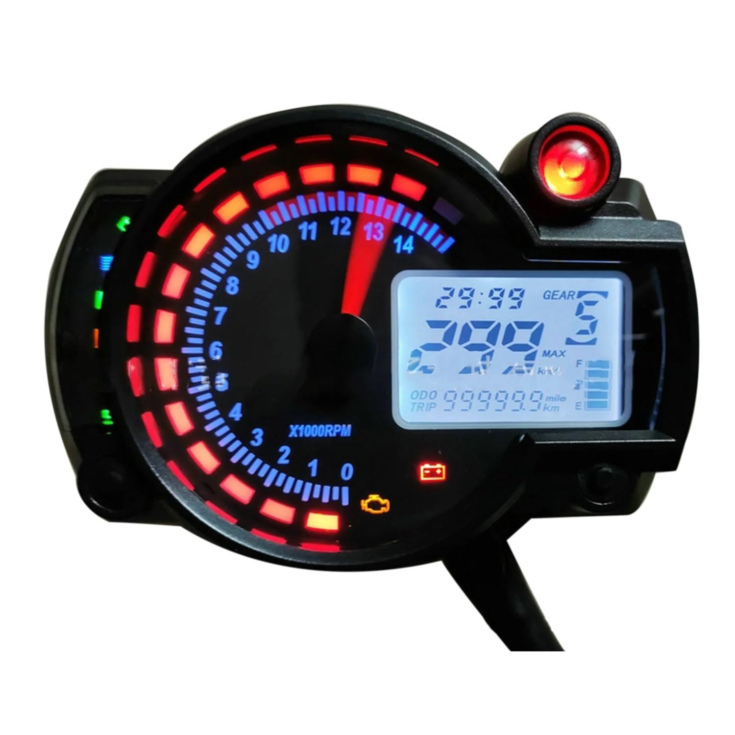 Moto contamiglia Parti Per Motociclette Tachimetro Contachilometri Digitale Cruscotto Retroilluminato Pannello Strumenti Accessori Per KOSO RX 2N