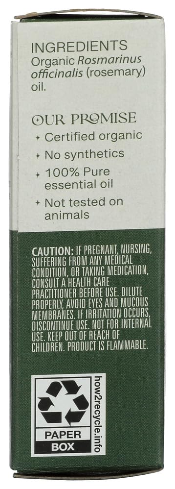 Aceite Esencial Orgánico de Romero Verbenona Aura Cacia 0.25 Fl Oz miniatura 2