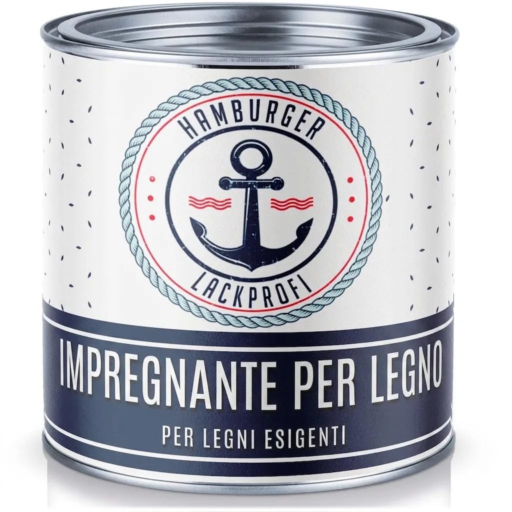 Impregnante per legno universale ESTERNO Incolore satinato & Interno trasparente particolarmente traspirante & resistente ai raggi UV (1 L) Hamburger Lack-Profi