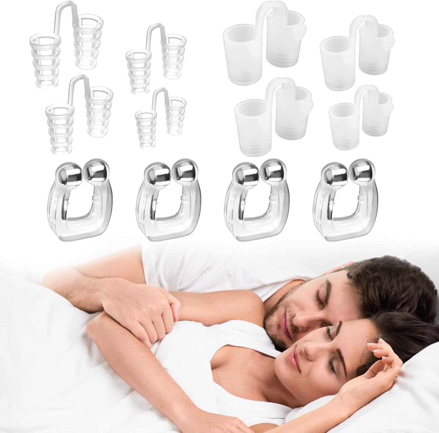 12Pcs Anti Snoring Devices, Snore Stopper, 4 Pack Silicone