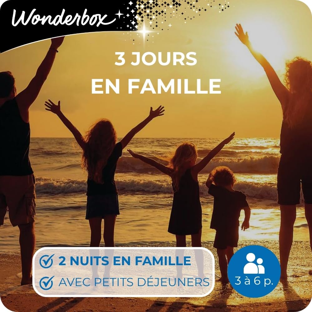 Wonderbox - 3 Jours en Famille - Coffret Cadeau - Idée Cadeau Séjours