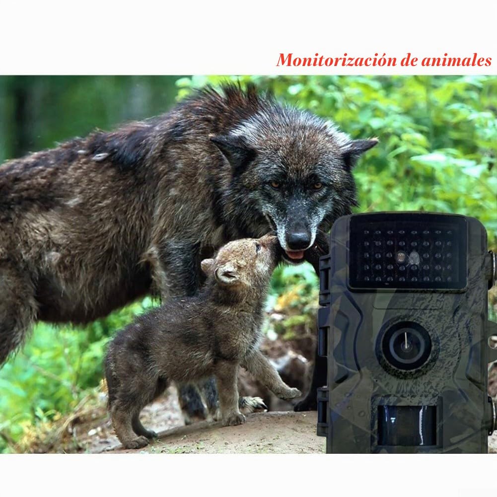 Wildlife Trail Cámara 12MP Foto 1080P Video, No-Glow 940nm Visión Nocturna, 0.8s Trigger, 15m PIR Detección para Vigilancia Exterior