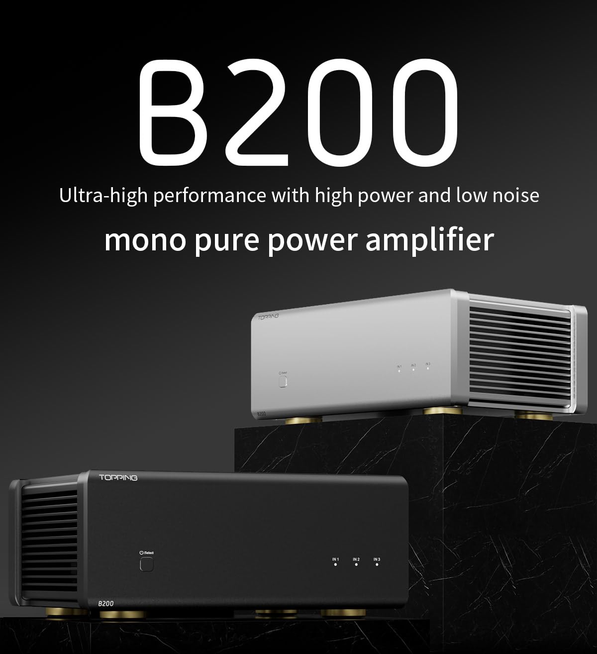 TOPPING B200, Fase di potenza con 200W per altoparlanti