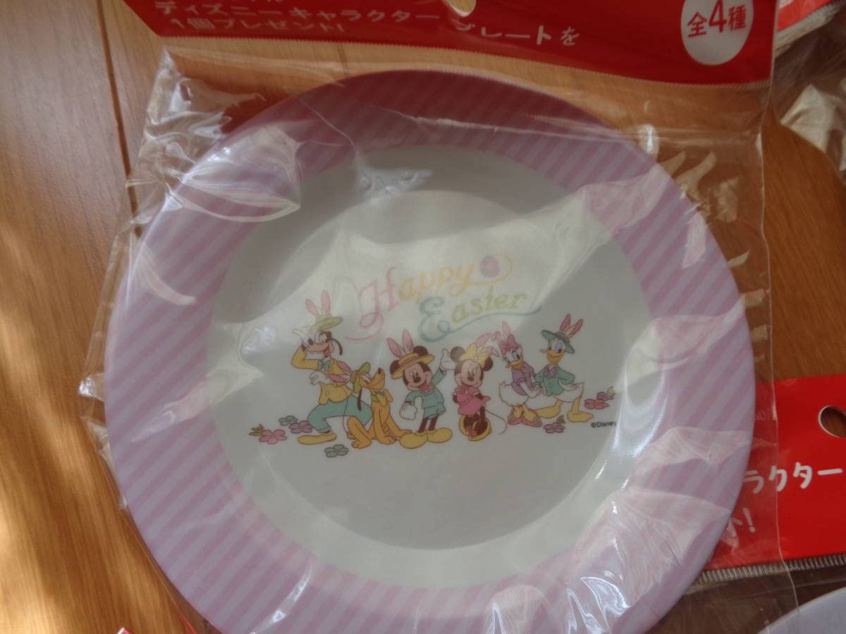 確認用♫ディズニー メラミン プレート お皿 4枚セット♪ 未使用
