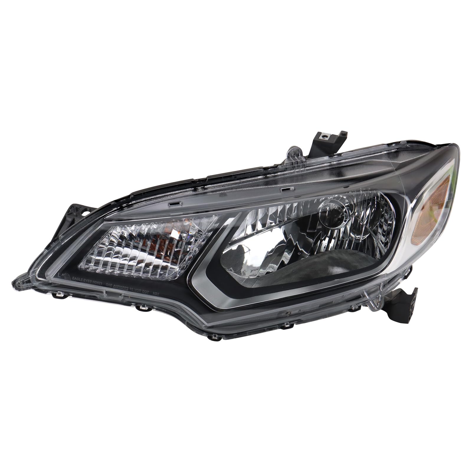 TRQ Driver Side Headlight Assembly Compatible with 2015-2017 Honda Fit EX EX-L LX HO2502160