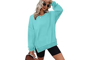 Womens Oversized Sweatshirts Pullover Casual Crewneck Long Sleeve Tops Comfy for Teens