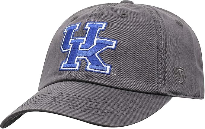 Collegiate Charcoal Team Logo Adjustable Hats (US Alpha One Size Kentucky)