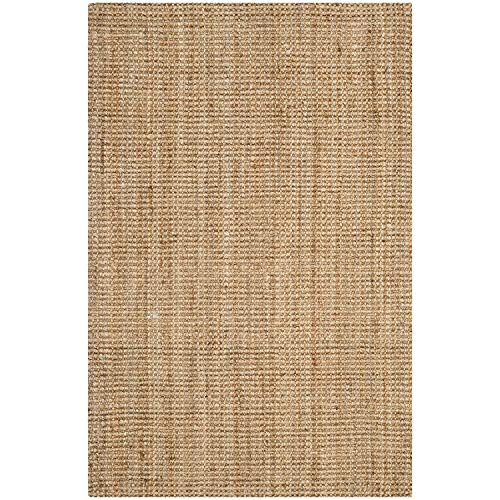 Tapete decorativo de yute trenzado 2x3 pies color madera cedro
