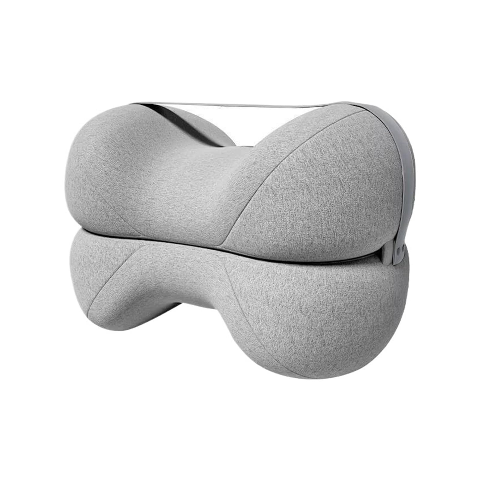 IKLAAQETBXPS Memory Foam Knee Pillow For Side Sleepers With Straps Soft Leg & For(Light Grey)