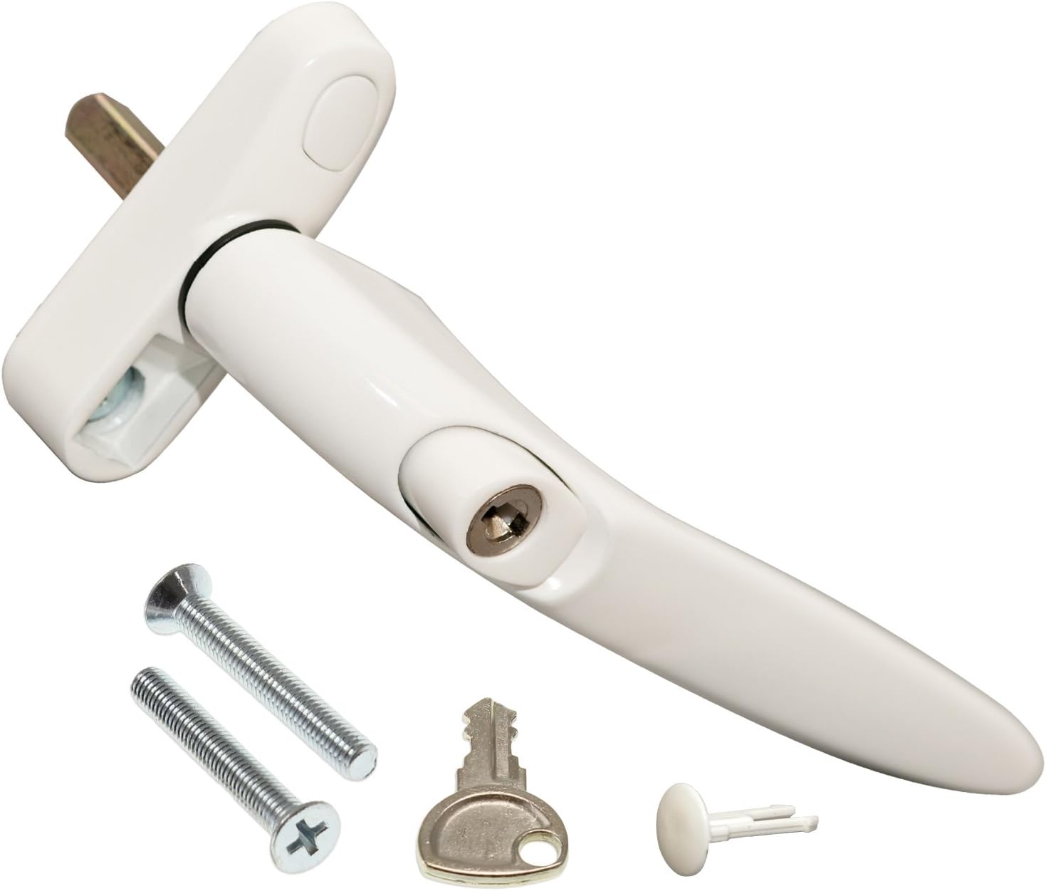 1 x White Trojan Sparta 2 Inline Window Handle with 10mm Spindle Length - Various Spindle Lengths Available