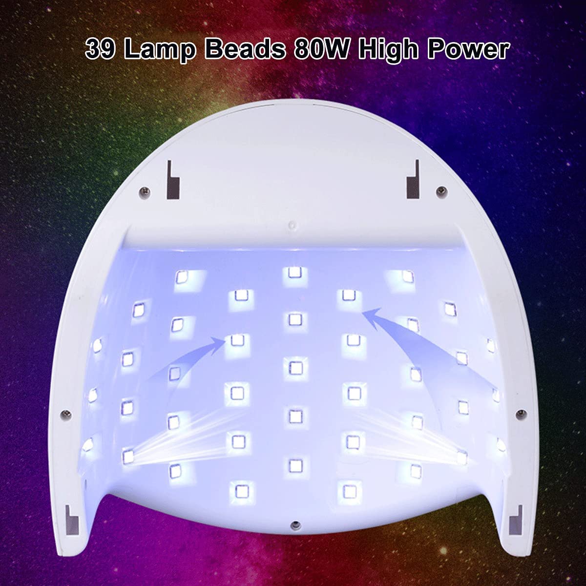 Lampa do paznokci Suszarka do paznokci 80 W Lampa LED UV do paznokci Bezprzewodowy Profesjonalny Akumulator Lampa UV LED do paznokci z 3 ustawieniami timera do manicure i pedicure