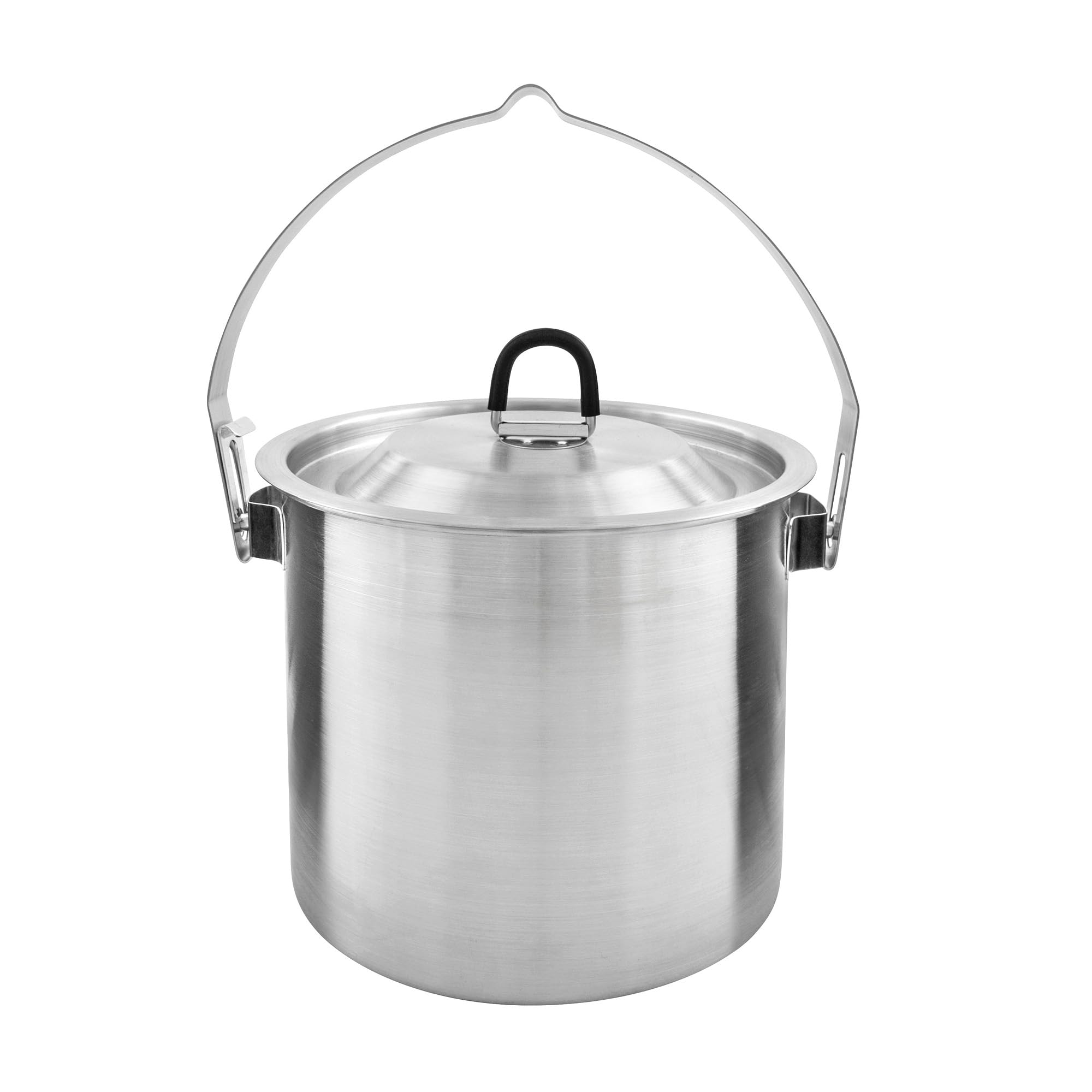 Tatonka Pot Set BC 1,4 l – Pentola alta per esterni in acciaio inox con ciotola utilizzabile, staffa per appendere, scala volumetrica e coperchio – 1,4 litri – Ø 13 x 13,5 cm
