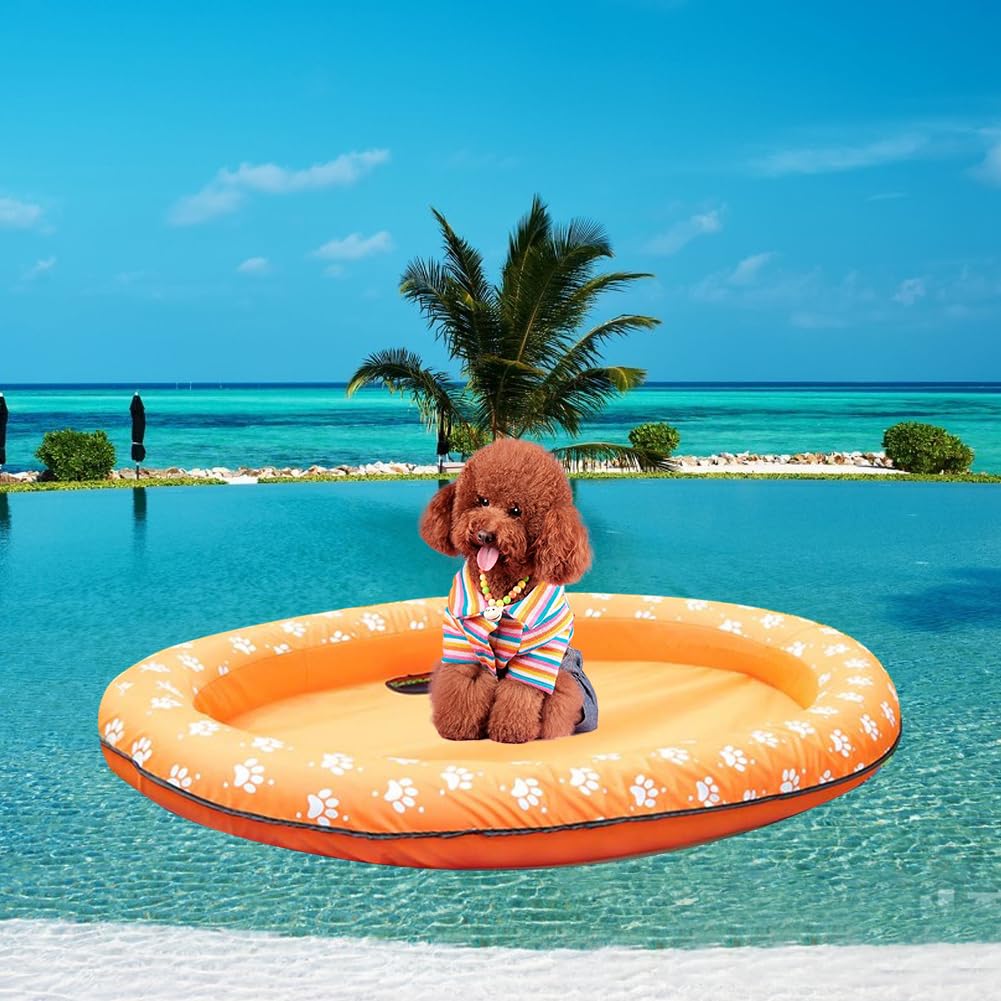 Generisch Aufblasbar Schlauchboot Hunde Boot Aufblasbares Hundefloß Haustier Floating Bett Haustier Luftmatratze Schwimmbad Beach Spielzeug 140 X 96 cm