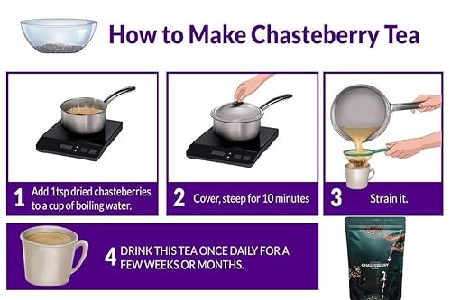 Miniatura 3 de Té de bayas castas  Vitex Agnus-Castus  Pimienta de monje  Hojas de té de casteberry premium  Té de hierbas para la salud de la mujer (7.05 oz)