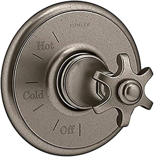 Kohler TS72767-3M-VNT Artifacts Rite-Temp - Moldura de válvula con mango de punta, níquel vintage