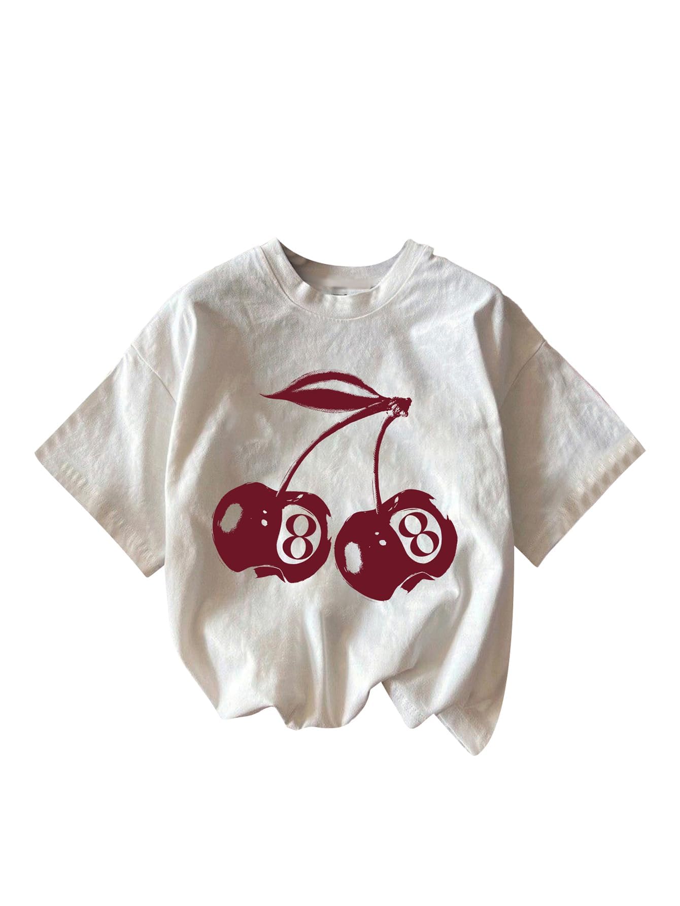 RoseSeek Women's Graphic Letter Tee Crew Neck Trendy Summer Vintage T Shirt
