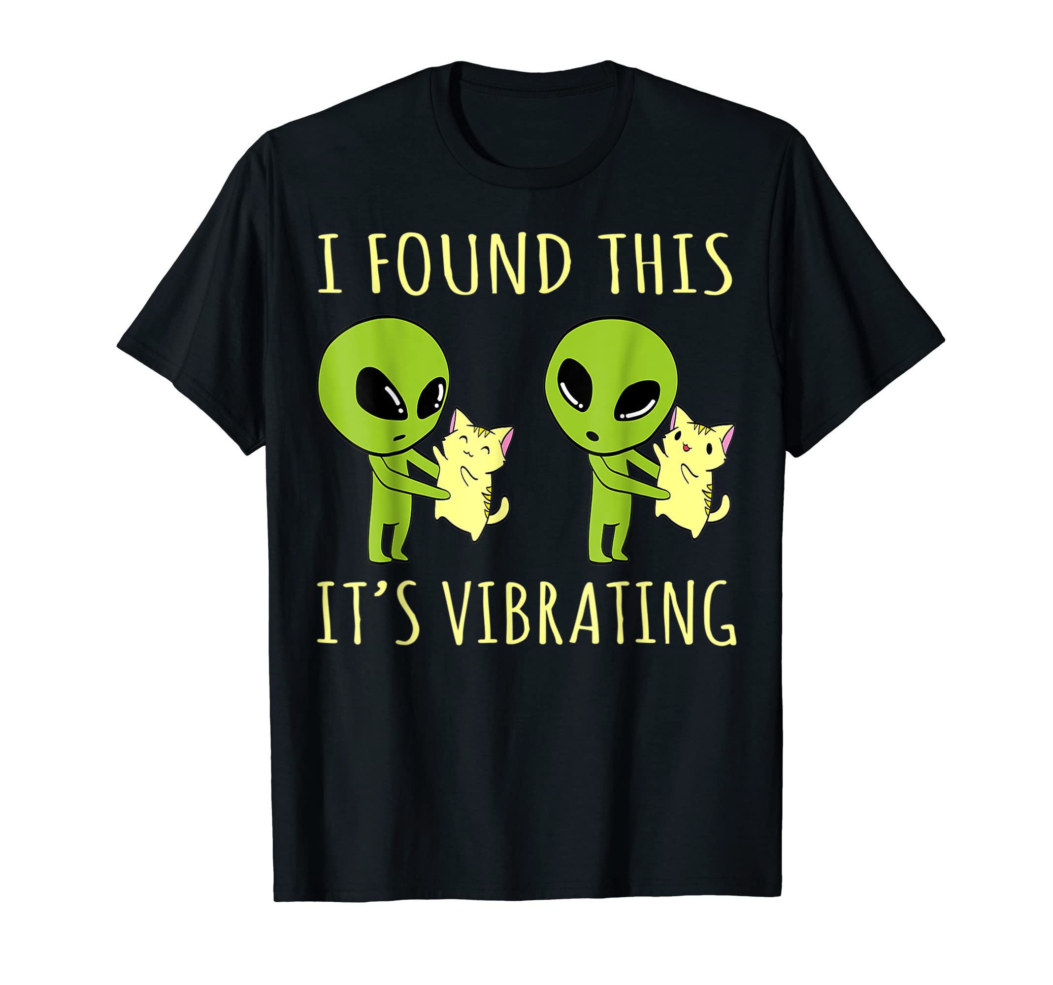 I Found This Its Vibrating Funny Alien Cat T-Shirt