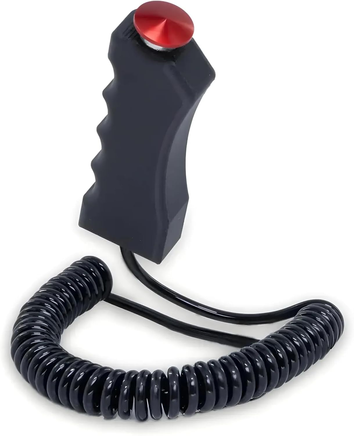 Nitrous Outlet Quick Fire Pistol Grip Momentary Mushroom Cap Push Button with Spiral Stretch Cord