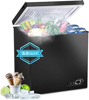 Amazon.com: Compact Chest Freezer, 5.0 Cu Ft Deep Freezer with