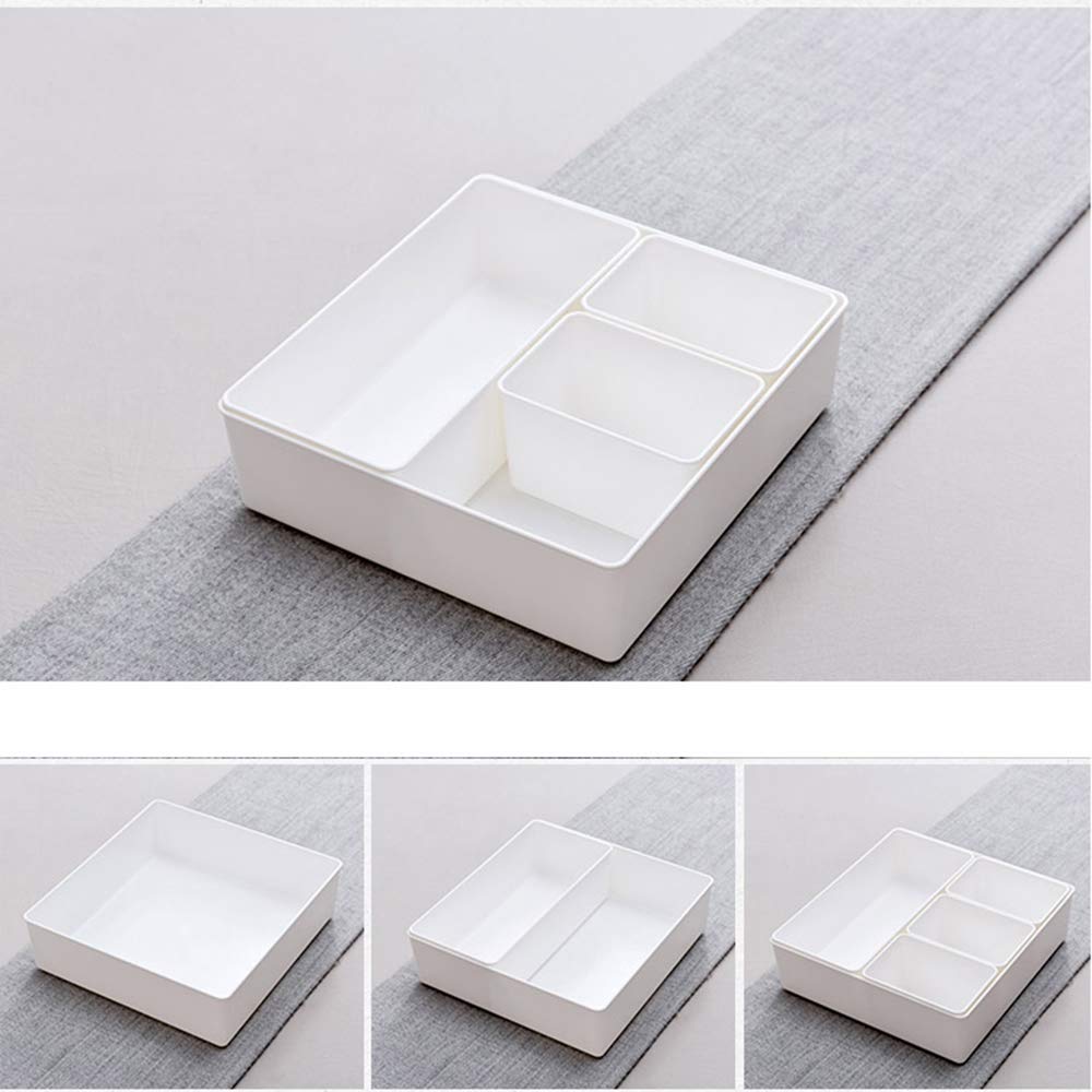 Este Juego de 5 bandejas para Cubiertos con cajón se Puede Combinar y unir libremente. Caja de Almacenamiento para cajones de Dormitorio y Sala de Estar. Material PP.