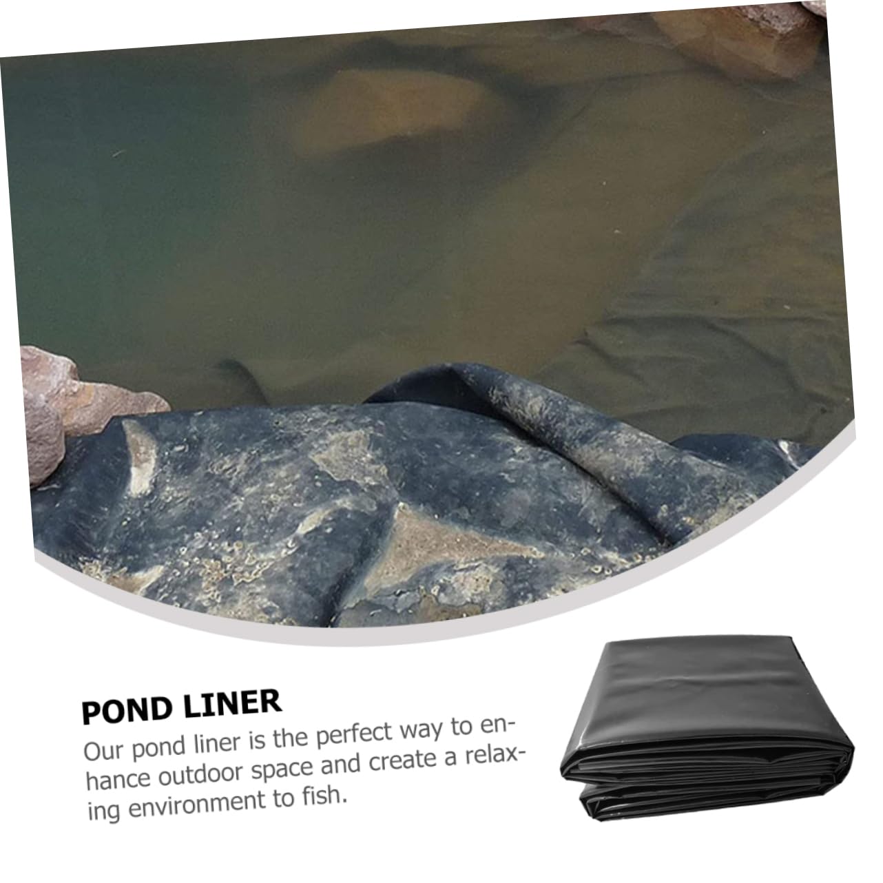 Sottostrato resistente in HDPE per laghetti da cortile, rivestimento morbido e flessibile resistente agli strappi, per pesci granchi e piante acquatiche, soluzione ideale per la protezione esterna