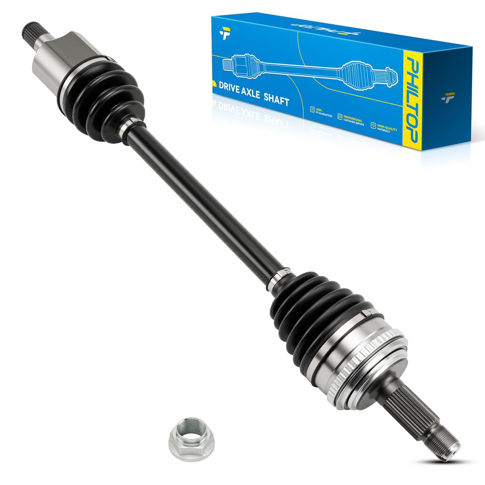 PHILTOP Front Left CV Axle for Honda Pilot 2005-2008, Acura MDX 2003-2006, 66-4198 CV Axle Shaft 1 PCS