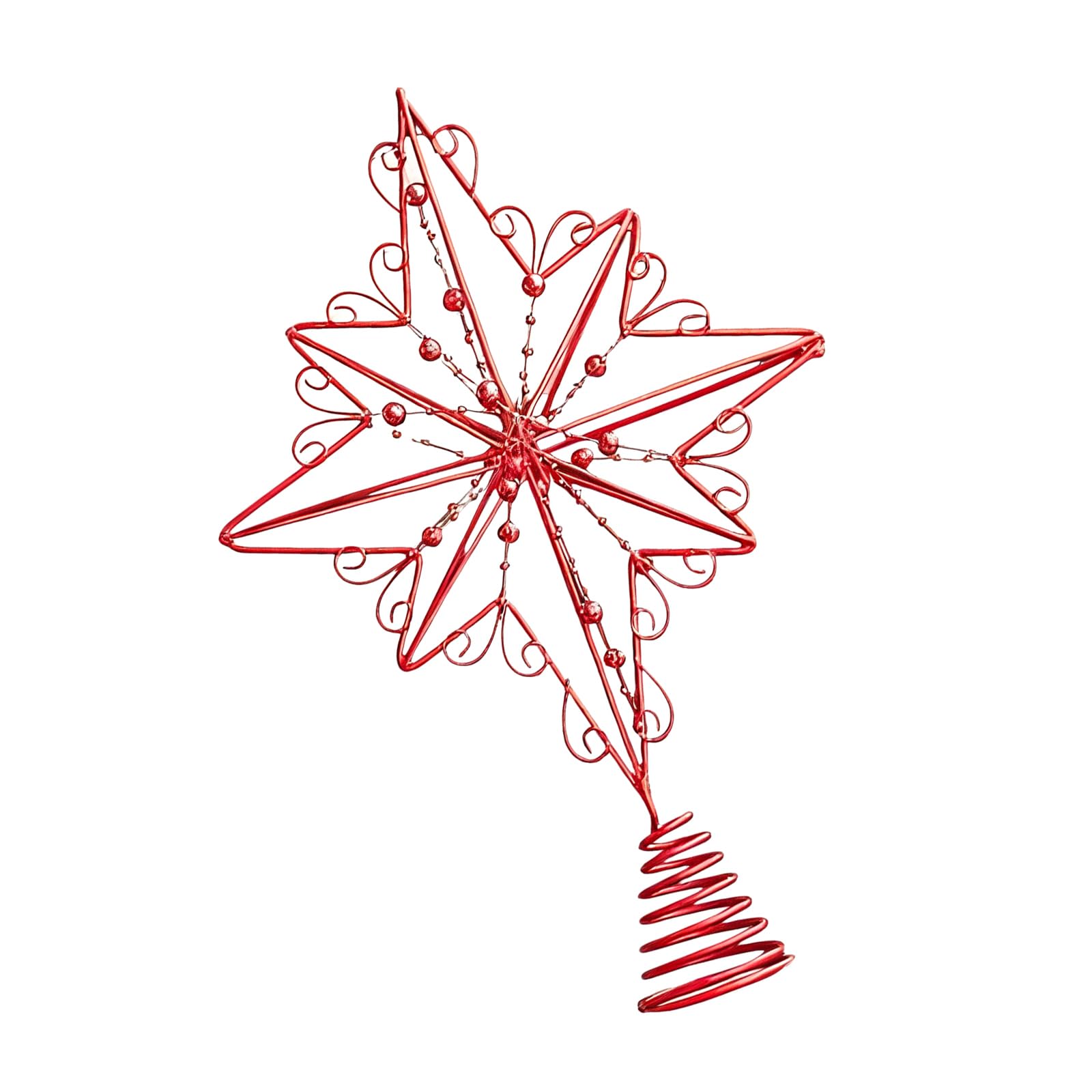 carotoe Star Shaped Christmas Tree Toppers Metal Festival Irregular Adornment Parties Decoration for Indoor/Outdoor Use Stylish Christmas Tree Ornament
