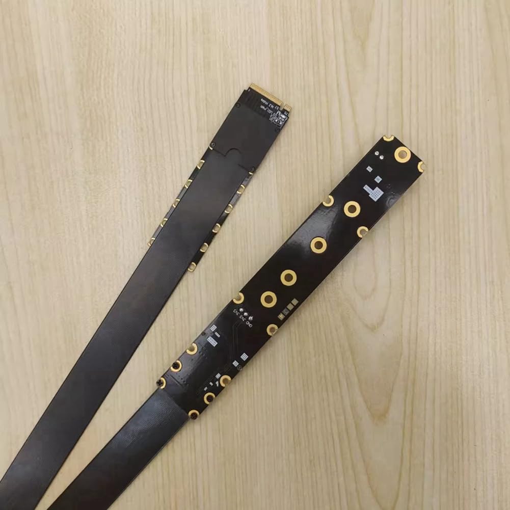 Malloy M.2 NVMe Key M PCIe 5.0 X4 Gen5 128G/Bps, kabel przedłużający FFC o wysokiej prędkości, bardzo miękki i niskostratny, 25 cm.