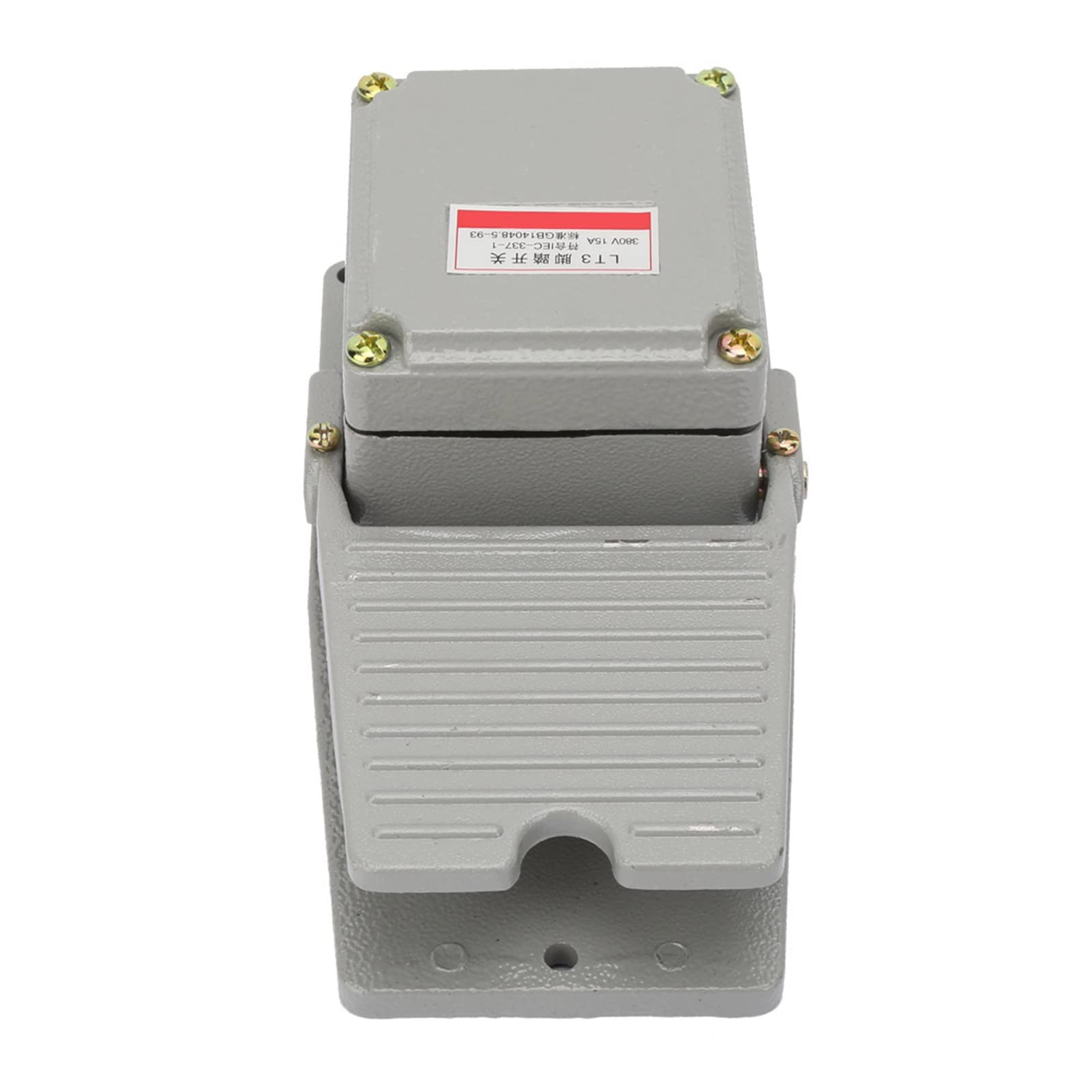 Interruttore Pedale LT3 380V 15A Heavy Duty con Pedale Antiscivolo, Guscio Alluminio e Contatti Argento per Macchine Lavorazione Legno
