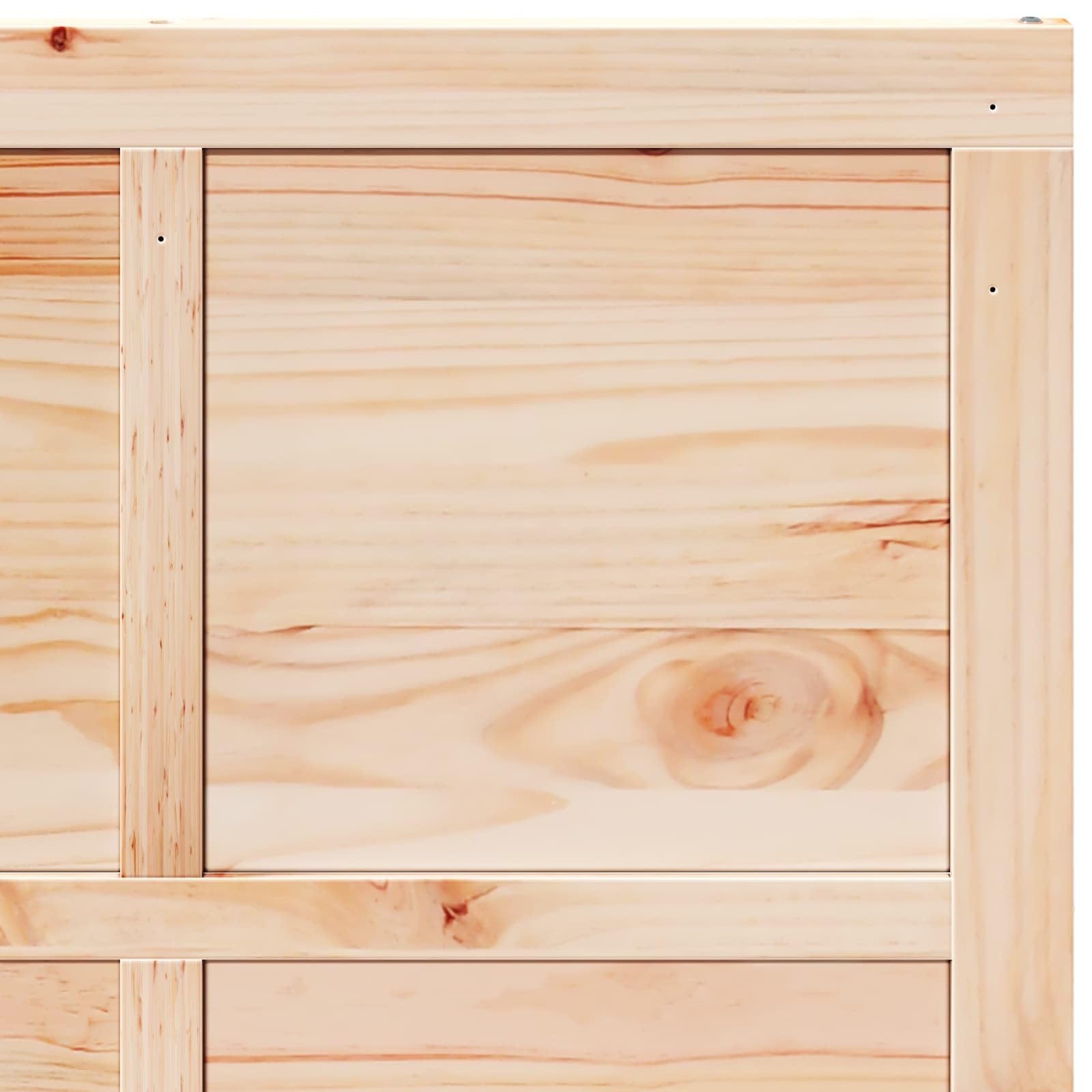 vidaXL Porte de grange Naturel 90 x 2,5 x 208 cm Bois de pin massif, Porte de grange en bois rustique, coulissante pour salon, séparation d'espace, décoration intérieure