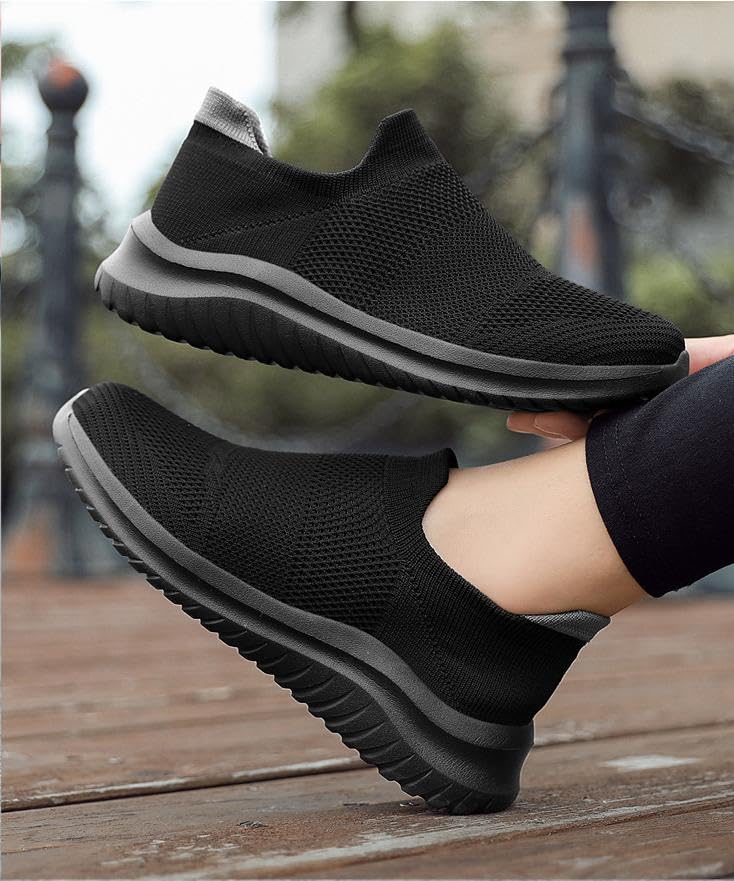 Womens Slip on Walking Shoes Comfort Lightweight Breathable Sock Shoe Non-Slip Mesh Casual Fashion Tennis Running Sneakers4