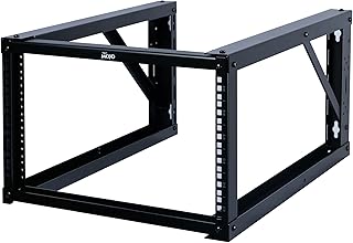 Tecmojo 6U Fixed Wall Mount Network Rack 24.81" Depth Open Frame for Server Data/AV/IT/Communication/Computer Equipment/Patch Panel Heavy Duty