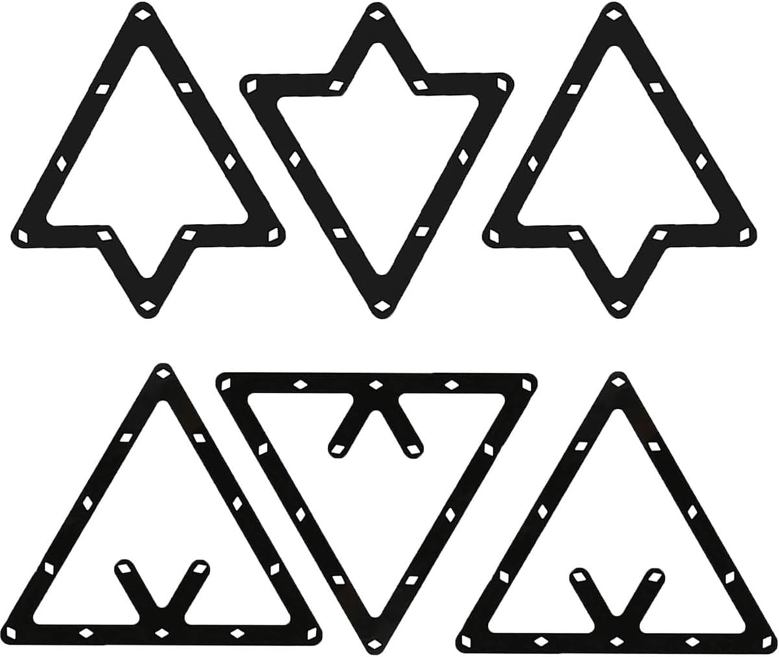 THE WHITE SHOP 6 PCS Magic Rack Magic Ball Rack Sheet, Pool Ball Rack Magic Rack Sheet Billiards Ball Rack Holder Sheet, Triangle Cue Accessories 8, 9 Ball Combo Pack Billiards Accessories Pool Rack