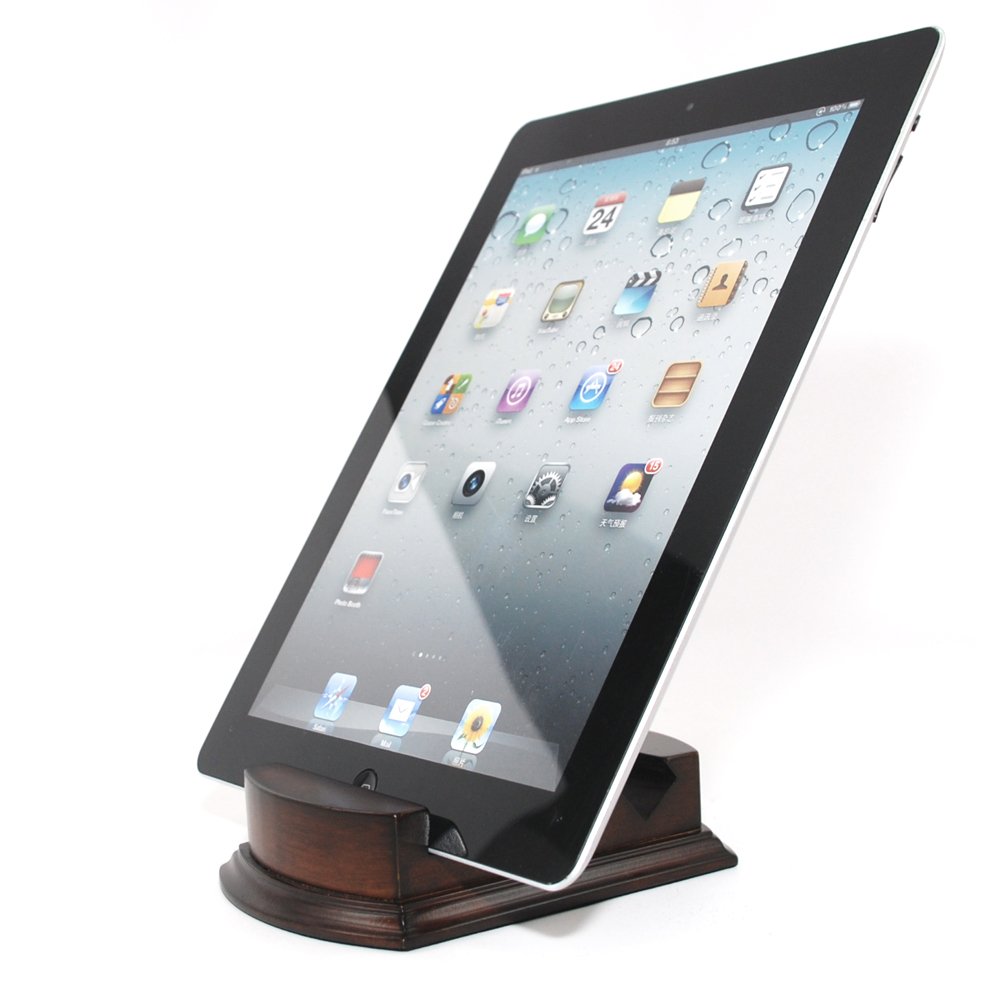 Bois Station de Chargement pour Smartphone et Apple Watch Acajou