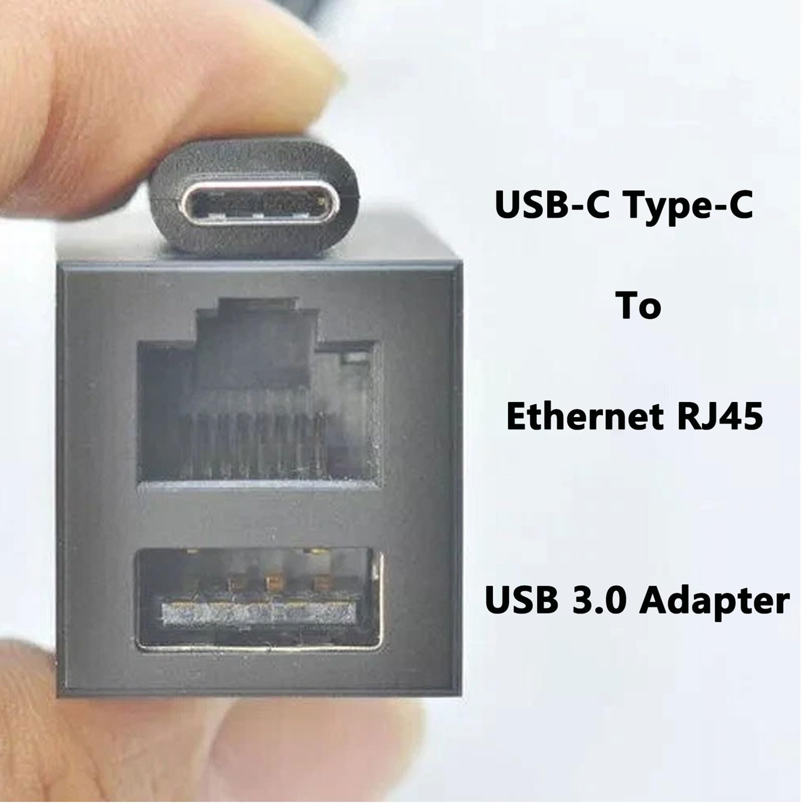Adaptateur réseau universel de type C vers câble Ethernet 1000 Mbps avec USB 3.0 - Pas besoin de pilote pour plusieurs appareils - Adaptateur USB C avec Ethernet