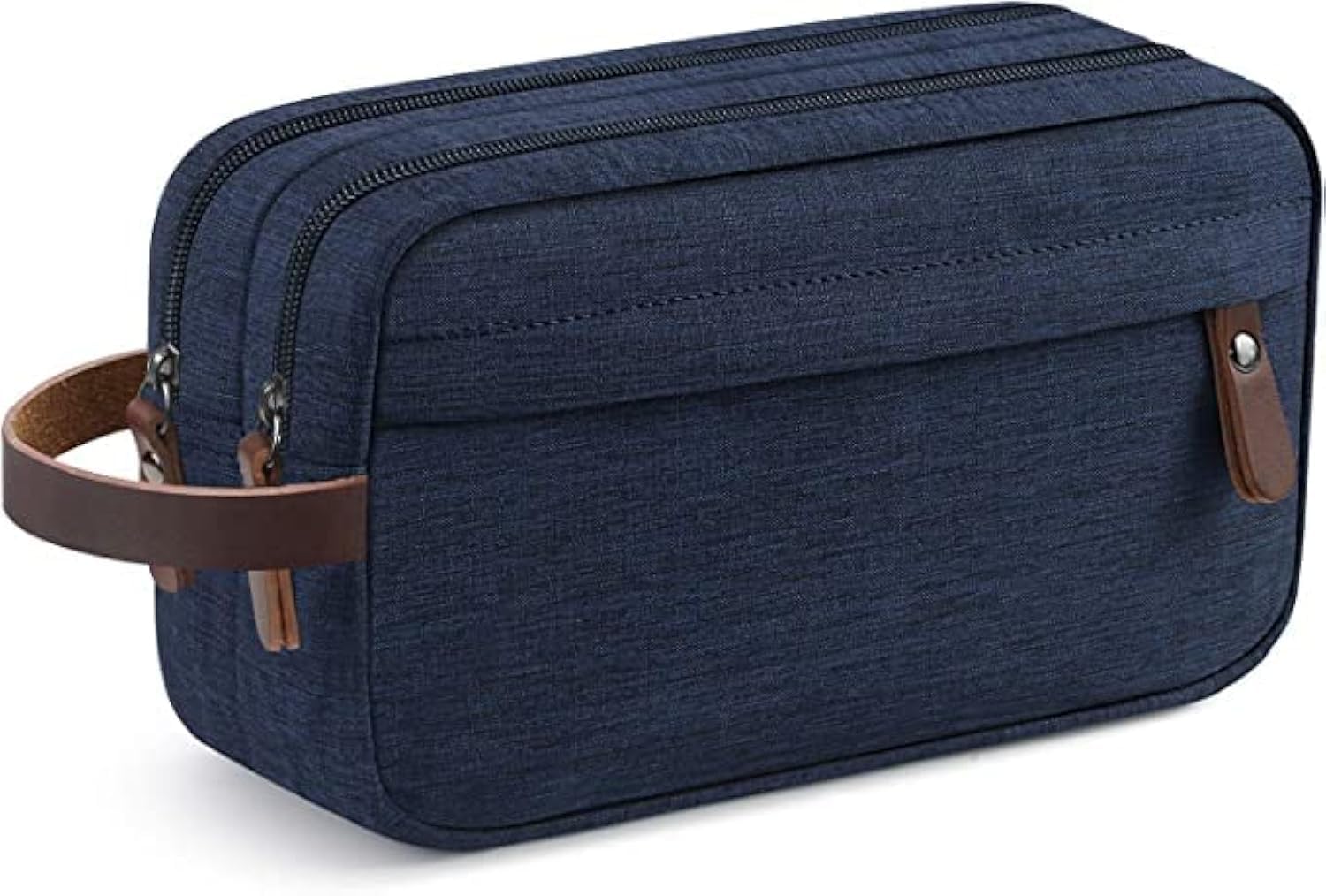 Men's Travel Toiletry Organizer Bag Water-Resistant Shaving Dopp Kit Bathroom Bag (Navy Blue)
