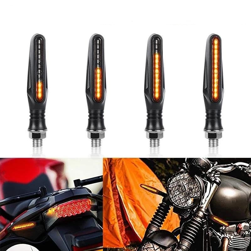 Intermitentes para Benelli TNT600 TNT300 TNT 600 300 TRK 502X 502 Indicador De Flujo De Agua Motocicleta Luz Intermitente LED Ámbar Intermitente Lámpara señal(2pcs Yellow)