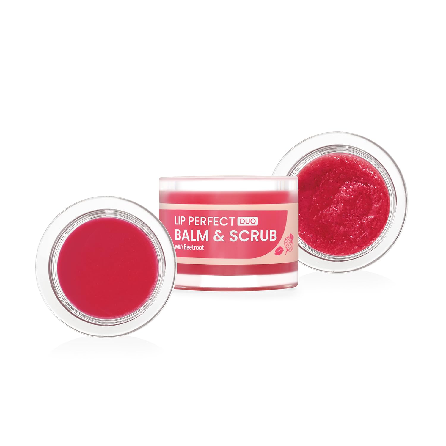 Swiss Beauty Lip Perfect Duo Balm & Scrub With Coffee Extract for Pigmented Lips | Moisturizes Dry & Chapped | Soft & Smooth | For Men & Women (Beetroot)