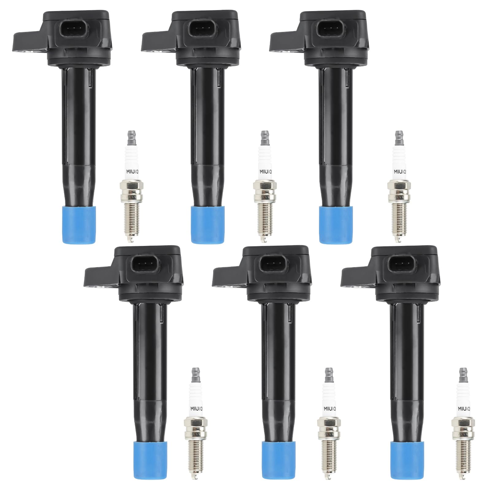 Ignition Coil Pack + Iridium Spark Plugs for Acura RL 2009-2012, TL 2009-2014, TSX 2010-2014, Honda Accord 2008-2012, Accord Crosstour 2010-2011, Crosstour 2012, Odyssey 2008-2017, 6732311 UF603 C1624