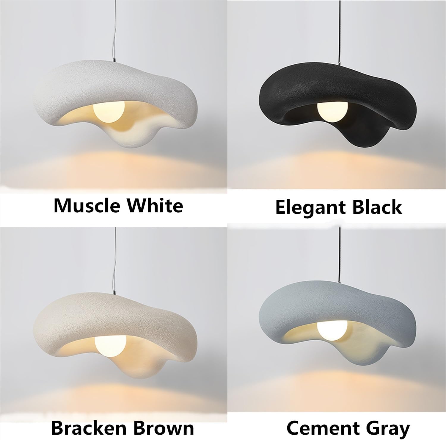 23.6" Modern Pendant Light Fixture Wabi-sabi Creative Flowers Hanging Pendant Lighting Bird Nest Shape Chandelier for Bedroom Living Room Dining Room Kitchen Island Dining Table(Brown)