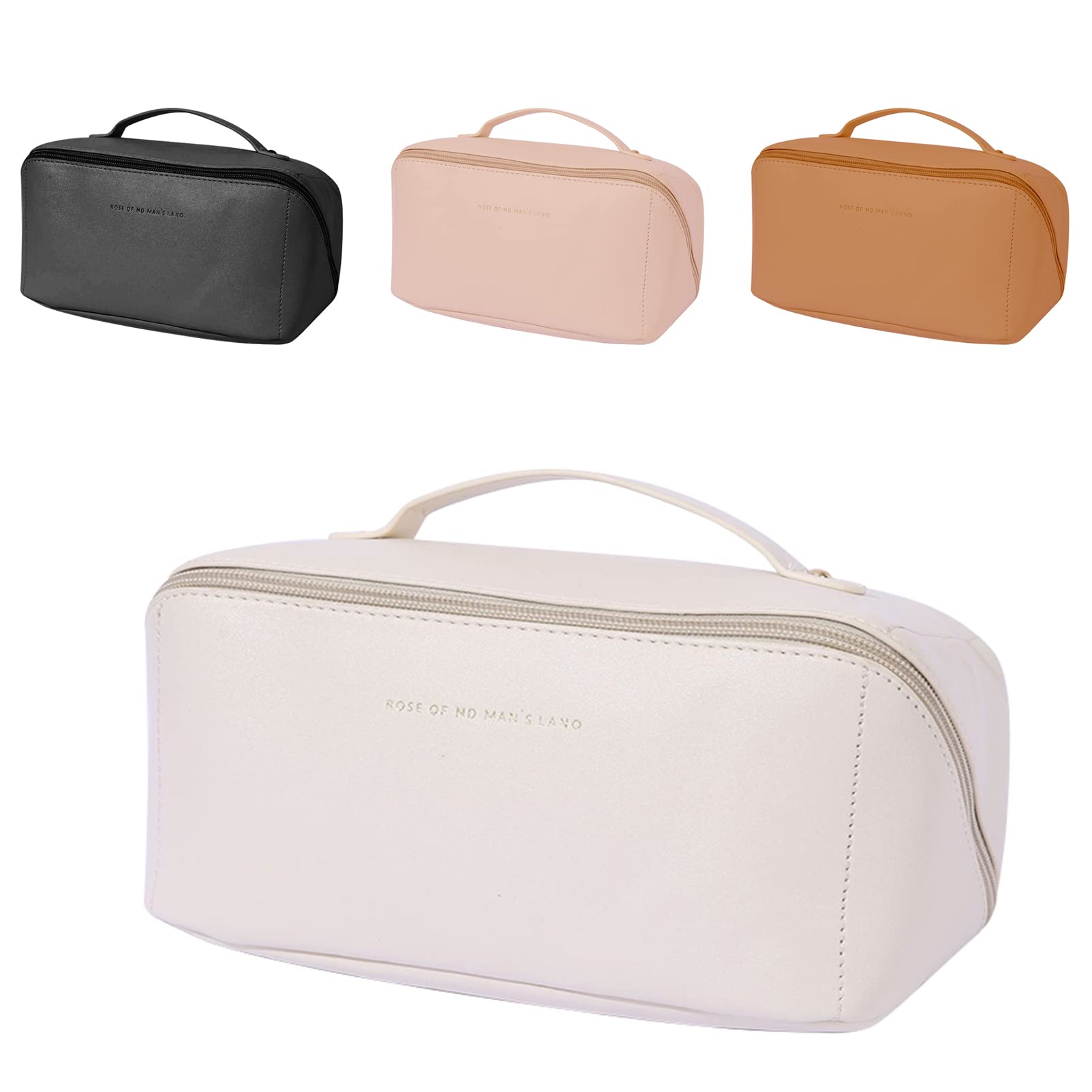 Large Capacity Travel Cosmetic Bag Makeup Bags Portable Travel Cosmetic Bag Waterproof Organizer Multifunction Toiletry Bag with Gold Zipper